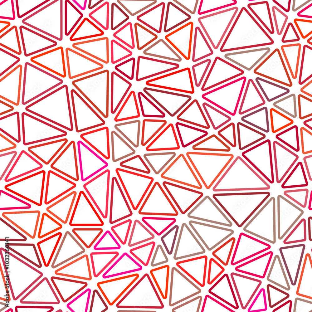 Poster vector science background. compact triangles size. multiple colors style. rounded triangles outlined