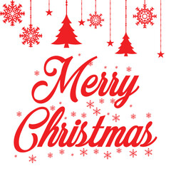 Fototapeta premium Merry Christmas typography t-shirt design, perfect for festive apparel, holiday gifts, and seasonal projects. Merry Christmas vector text Calligraphic Lettering Vector illustration.