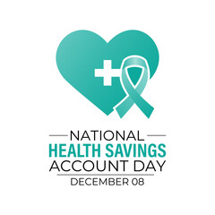 Obraz premium National Health Savings Account Day. Banner poster, flyer and background design template. Eps 10.