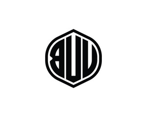 Fototapeta premium BUU Logo design vector template. BUU