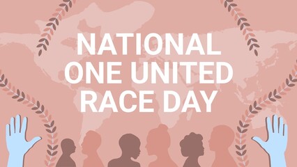 National One United Race Day web banner design illustration 