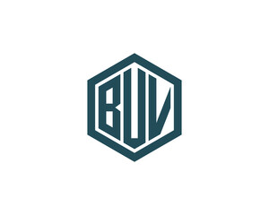 BUV logo design vector template. BUV