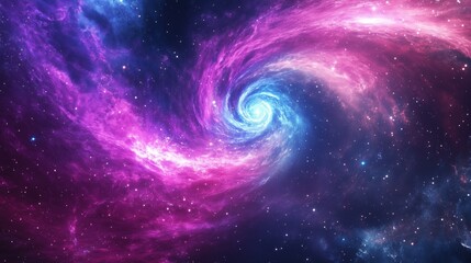 Vibrant Spiral Galaxy in Deep Space