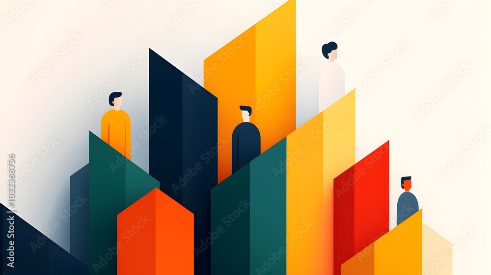 Poster A team of digitally rendered figures from various backgrounds and identities collaborating to secure a complex system of digital assets in a 3D isometric security scenario