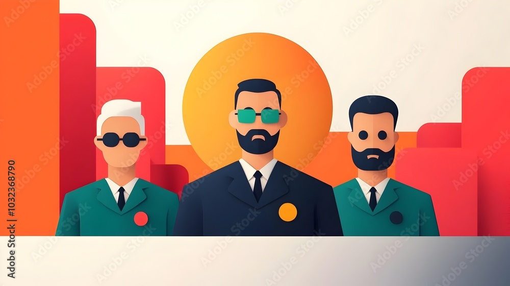 Poster A team of digitally rendered figures from diverse backgrounds and identities collaborating to secure a complex system of digital assets in a 3D isometric security scenario showcasing a striking