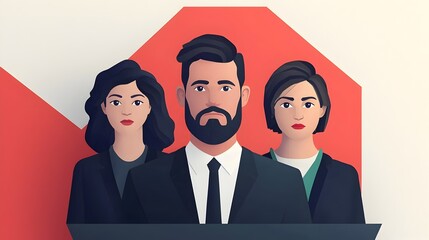 A team of digitally rendered figures from diverse backgrounds and identities collaborating to secure a complex system of digital assets in a 3D isometric security scenario showcasing a striking