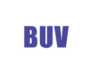 BUV logo design vector template. BUV
