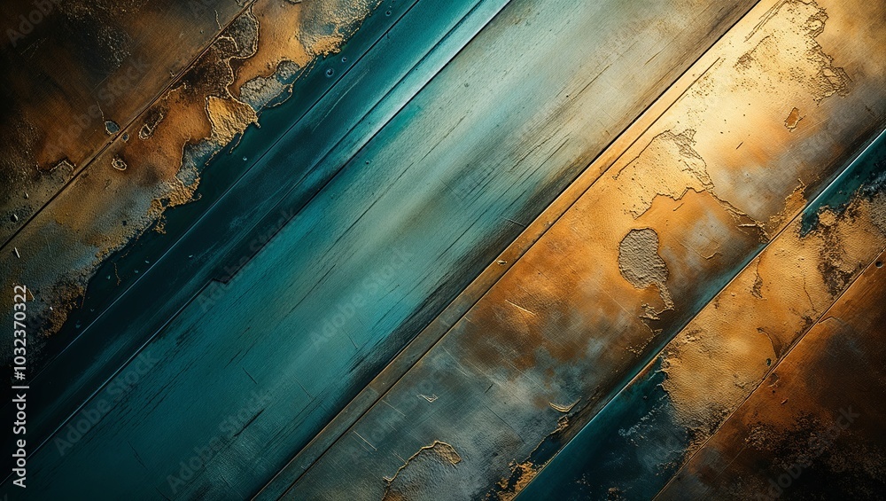 Canvas Prints Abstract textured background with teal and gold tones.