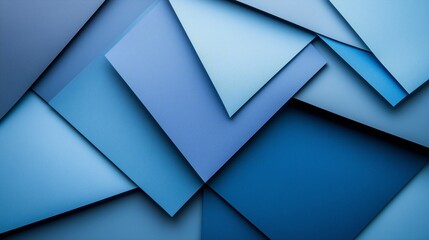 Abstract Overlapping Blue Paper Layers