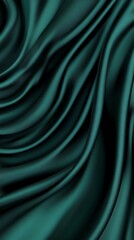 Green satin fabric with smooth texture, perfect for elegant decoration