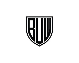 BUW logo design vector template. BUW