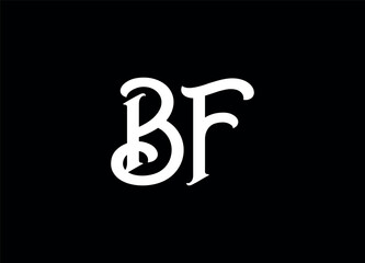 Bf letter logo and monogram logo 