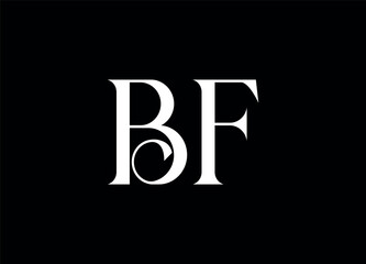 Bf letter logo and monogram logo 