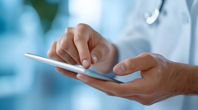 Pharmacist using a digital tablet to check and monitor medication levels and inventory in a modern pharmacy setting Digitalization and technology in pharmaceutical industry and healthcare