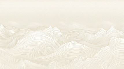 Subtle Wave Patterns on Soft Background, a serene composition of uniform white waves creating a calming visual rhythm on a gentle backdrop
