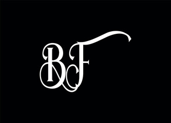 Bf letter logo and monogram logo 