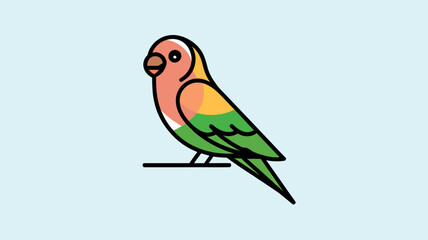 love bird isolated coloring page for kids and adult vector art line art illustration