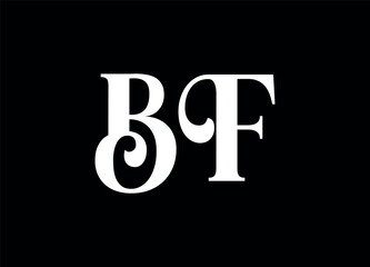 Bf letter logo and monogram logo 