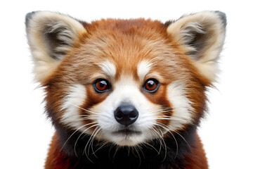 Obraz premium Red Panda Portrait on Transparent Background. PNG.