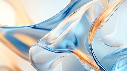 Obraz premium Abstract flowing blue waves design with smooth lines and futuristic pattern, perfect for digital wallpaper or technology illustration