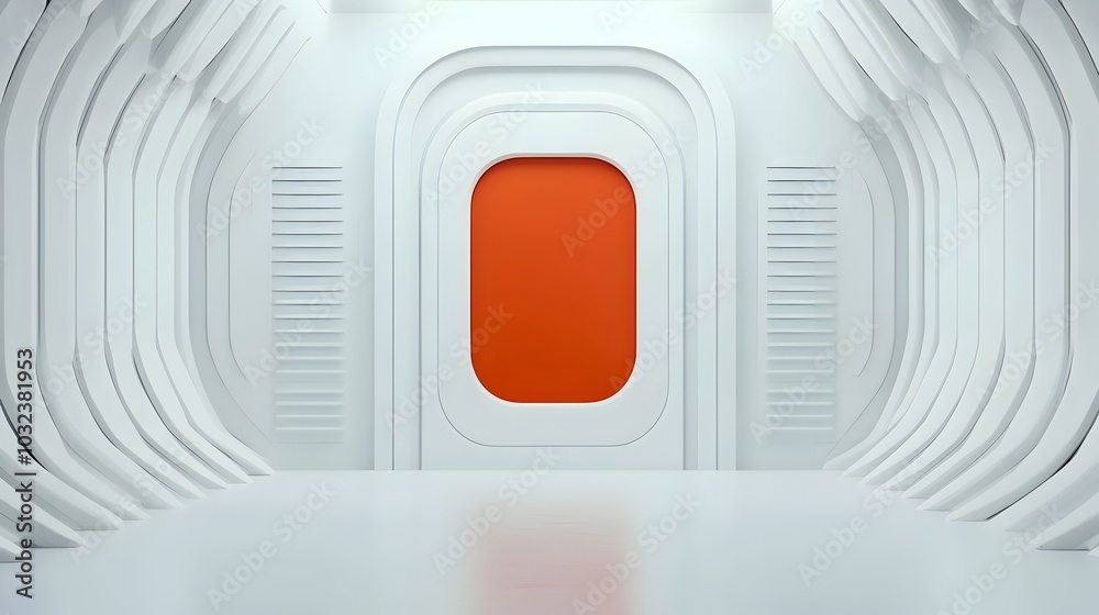 Fototapete Cutting Edge Futuristic Laboratory with Holographic Control Panels Intricate Data Visualizations and Sleek Minimalist Design