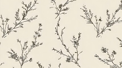 Obraz premium Elegant and understated blush pink seamless pattern featuring a minimalist design with delicate floral silhouettes This versatile and modern botanical background is perfect for a variety of uses