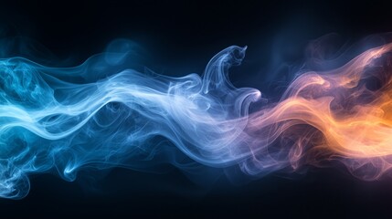 Fototapeta premium Abstract Smoke Patterns on Black Background