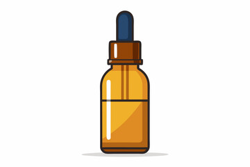 Cosmetic serum bottle vector illustration