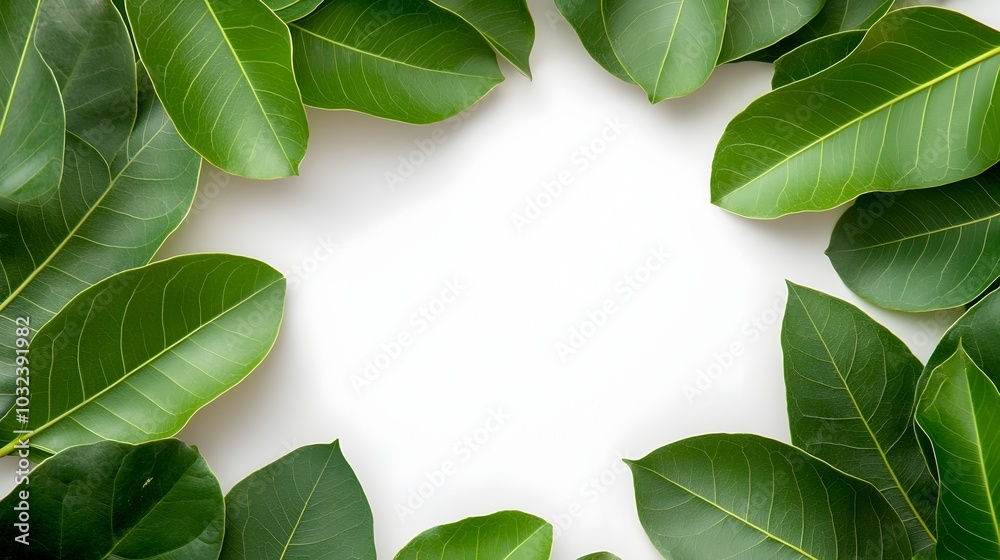 Poster elegant and minimalist still life study of a captivating circular layout of lush and verdant weeping