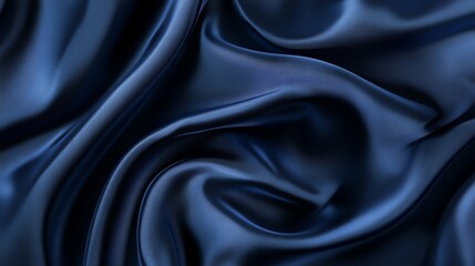 Obraz premium dark navy satin fabric, elegant backdrop for product photography