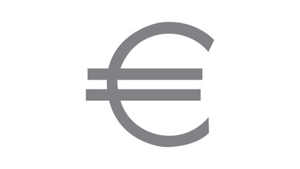 euro sign on white background