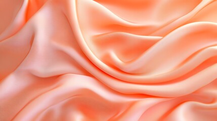 Obraz premium Silky pink satin fabric with soft waves, perfect for luxury fashion backdrop