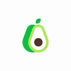 abstract avocado fruit logo template