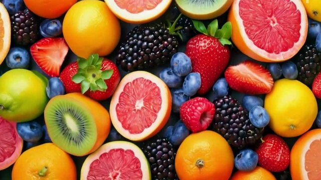 Top view of mix fruit 