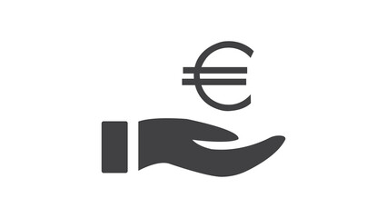 hand holding euro sign