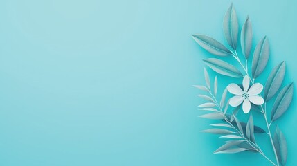 Elegant Floral Arrangement on Aqua Background