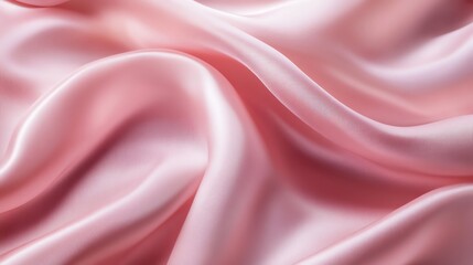 Fototapeta premium Soft pink satin fabric with a subtle wave pattern, perfect for a romantic backdrop