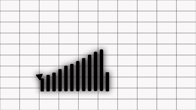 Stock market abstract finance background with motion graph, chart bars and financial information. animation Futuristic finance global economy stock exchange market business screen graph chart .