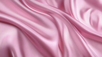 Obraz premium Soft pink satin fabric with a subtle wave pattern, perfect for a romantic backdrop