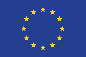 Flag of european union. rectangular European flag. High quality.