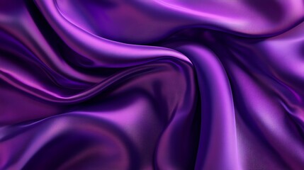 Obraz premium Purple satin backdrop with smooth, flowing curves and a luxurious, silky texture