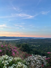 Fototapeta premium sunset in the mountains