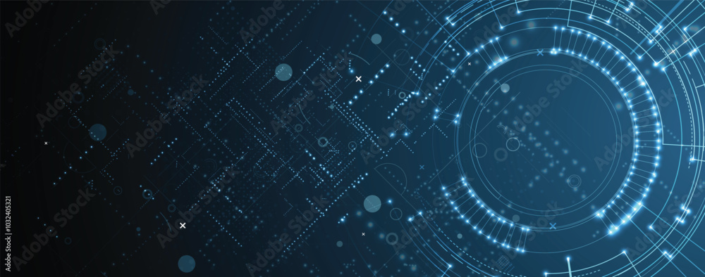 Poster Abstract technology and science futuristic background for presentation