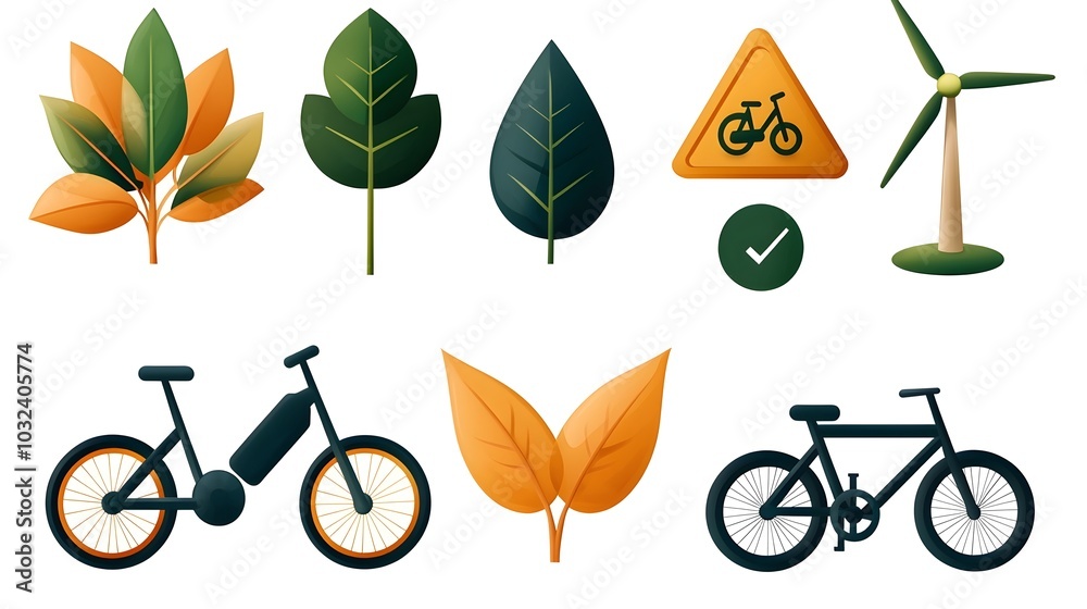 Poster comprehensive collection of renewable energy and environment icons featuring eco friendly elements l
