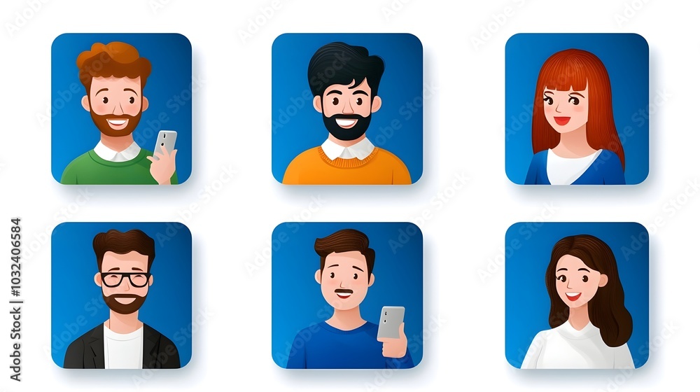 Aufkleber minimalist two tone people icons depicting figures in various social interactions and activities des