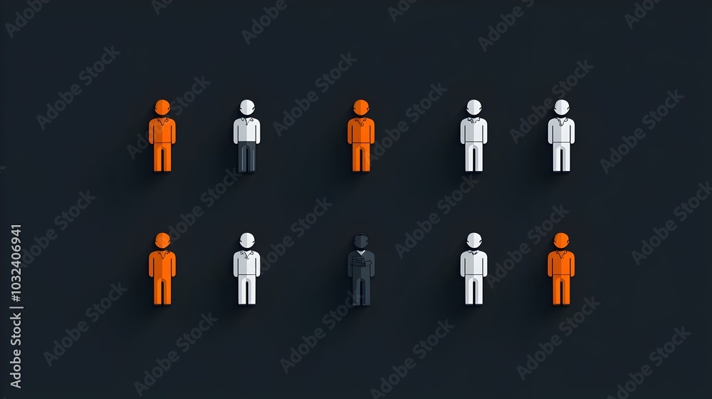Aufkleber minimalist showcasing abstract human figures engaged in various social activities and interpersonal 