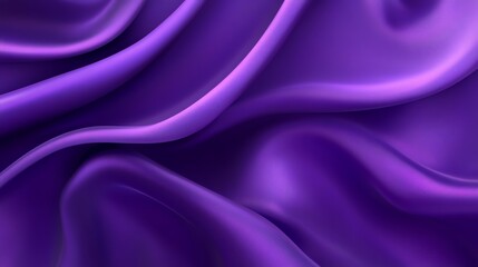 Fototapeta premium dark purple silk fabric with flowing waves, draped elegantly on a velvet backdrop, creates a luxurious and shiny texture