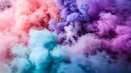 Fototapeta premium A digital showcasing a mesmerizing flow of soft cloud like pastel tones and colors across a minimalist contemporary background The gentle smooth movement and harmonious palette create a serene