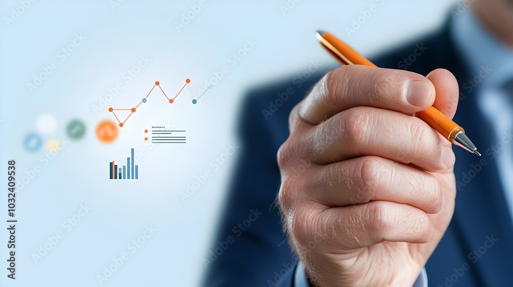 Aufkleber Handwritten style icons representing evaluation document review and statistic elements on a clean white background  This set of thin line graphics is suitable for business office