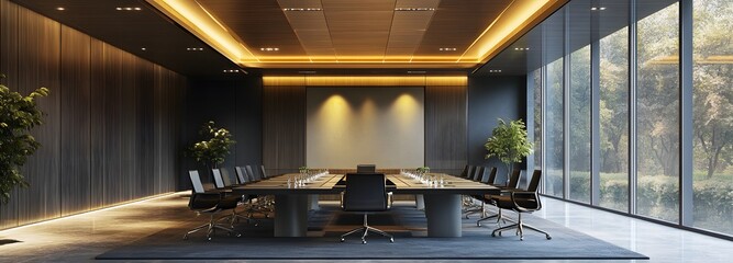 111. A modern conference room with elegant decor, ready for showcasing an item